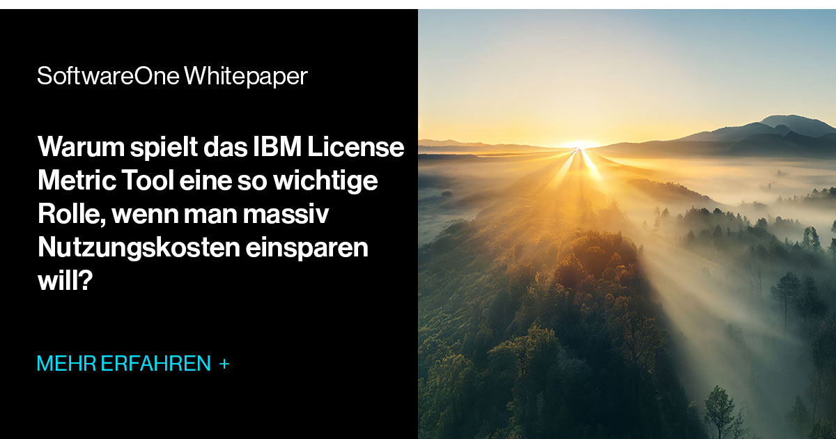 IBM SoftwareKosten einsparen mit dem IBM License Metric Tool