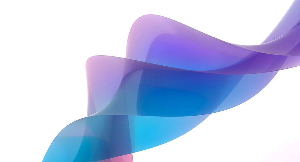 Data and AI blog An abstract blue and purple wave on a white background.